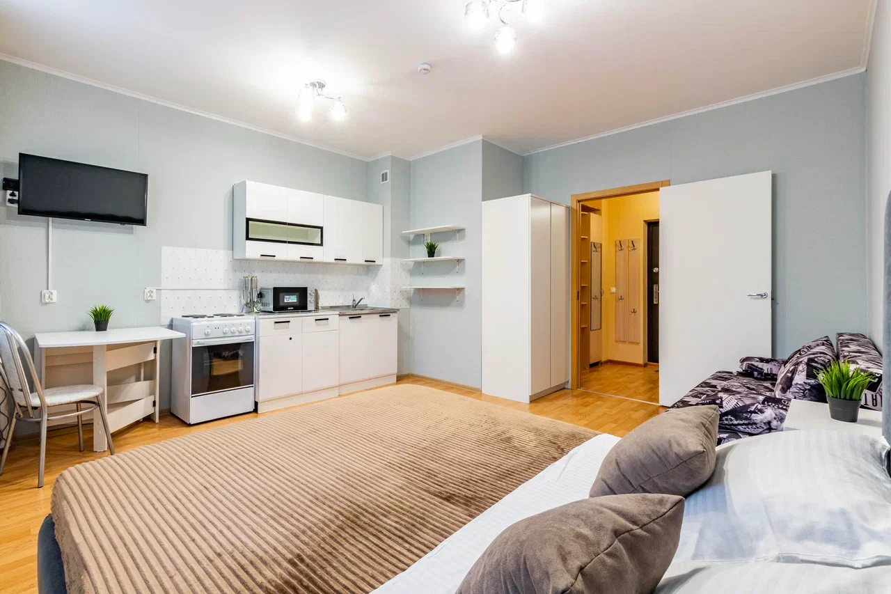 Снять квартиру-студию в Екатеринбурге у метро Проспект Космонавтов (Парниковая 6) 7