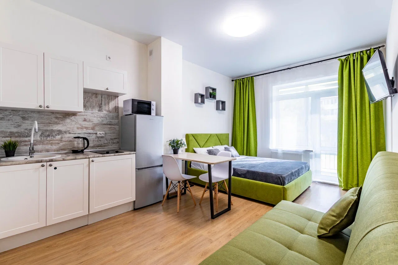 Снять квартиру-студию в Екатеринбурге у метро Чкаловская посуточно 4