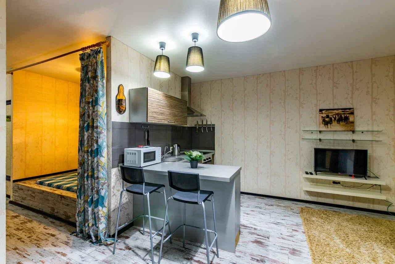 Снять квартиру-студию в Екатеринбурге, м. Чкаловская, Южный Автовокзал Посуточно 9