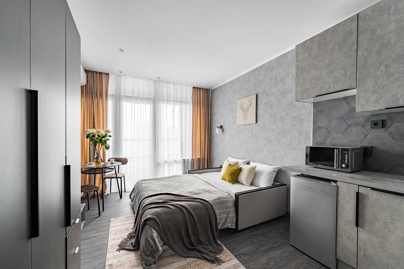 Квартира-студия посуточно в Москве — метро Нижегородская, 19 м², вид на город