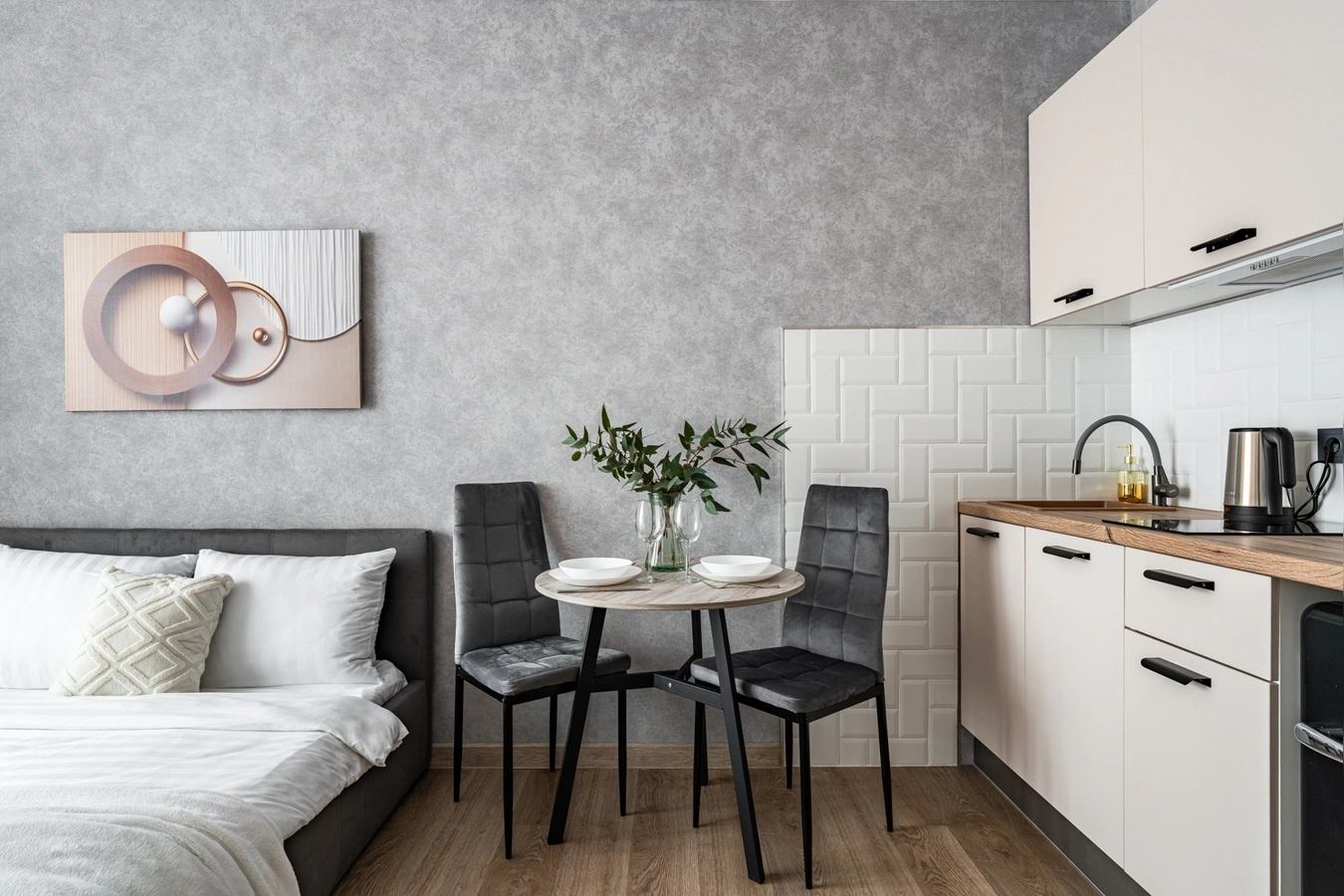 Снять квартиру-студию 20 м² посуточно в Москве — 6 мин пешком до м. Нижегородская 6